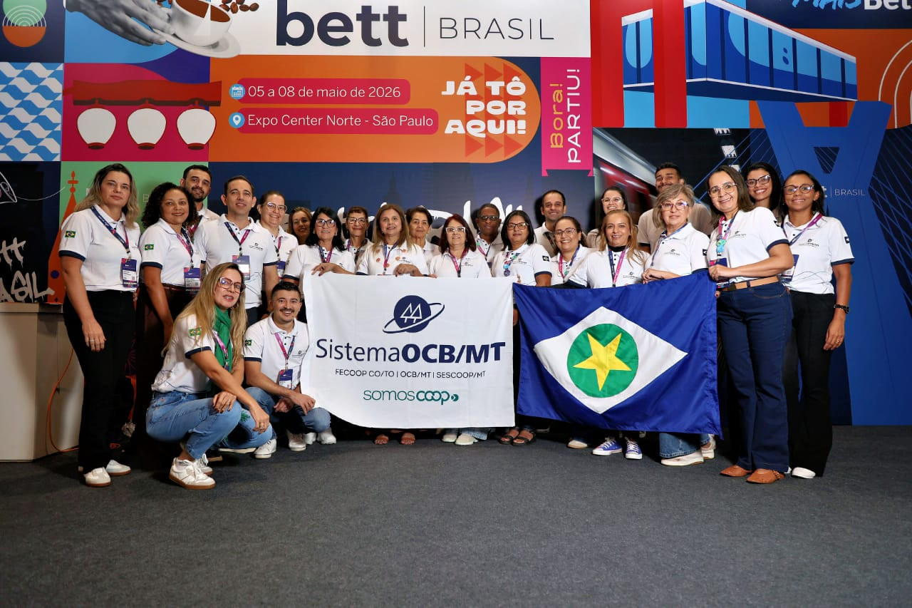 Cooperativas educacionais de Mato Grosso participam da Bett Brasil em missão técnica liderada pelo Sistema OCB/MT